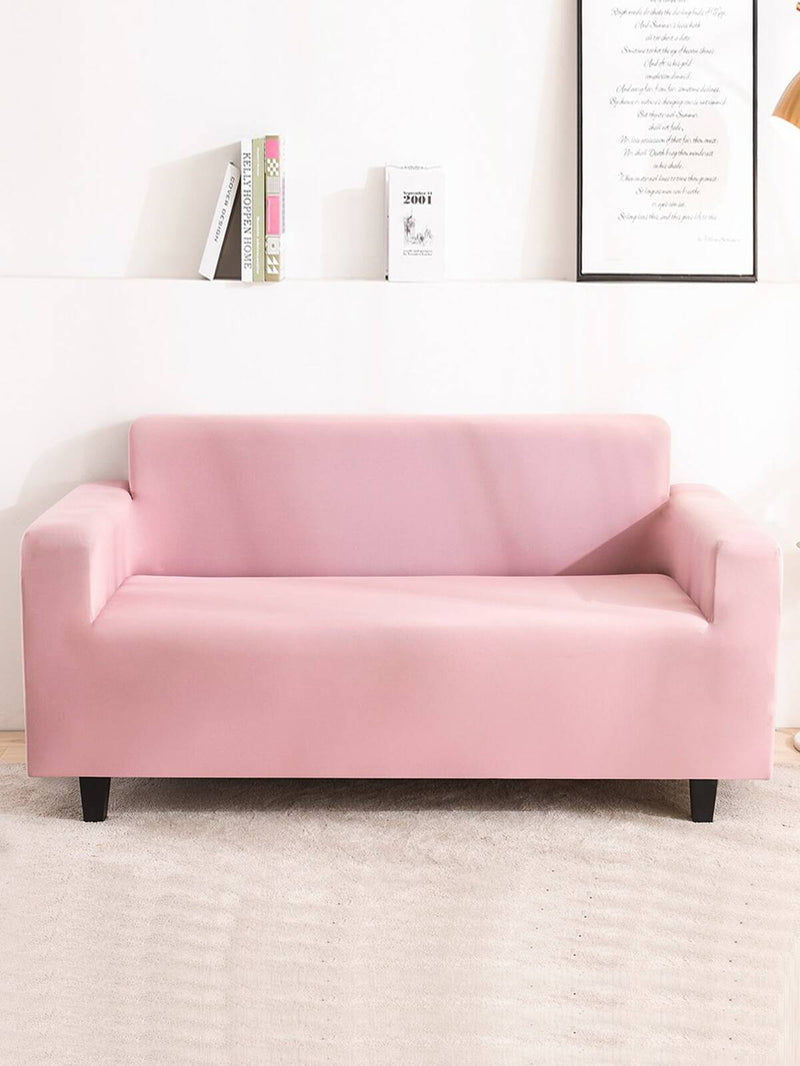 Stretchable All-Season Sofa Cover, With Anti-Slip Fixing Rod, Modern Solid Color Design, Machine Washable - Fits 1-4 Seater Sofas, Stain And Dust Resistant