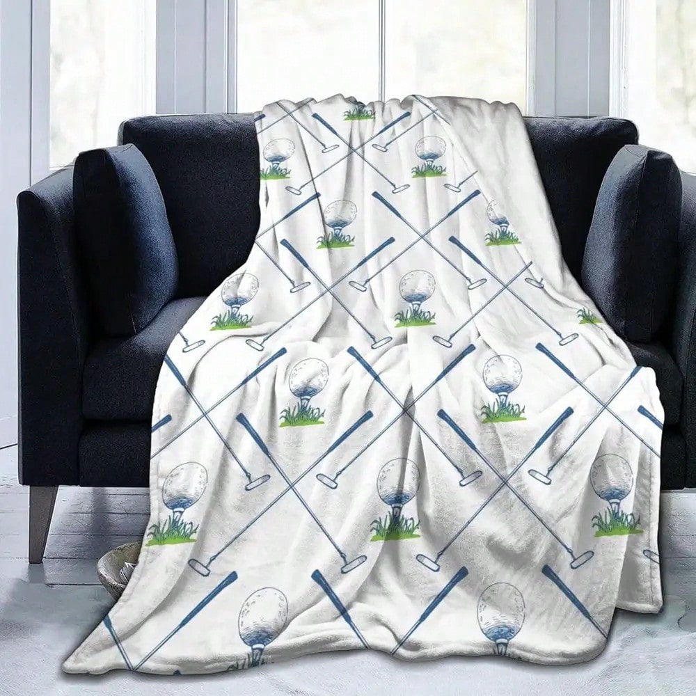 Golf-Themed Throw Blanket - Cozy All-Season Blanket With Vibrant Golf Design, Golf Gifts For Men Unique, Gifts For Golfers Men Women, Golfing Gift For Golfs Lovers Accessories Golfs Player Gift Throw Blanket Soft Flannel Birthday Home Decor
