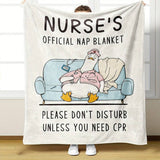 Nurse Art Flannel Blanket - Soft Warm All-Season Throw With Funny Nurse Design, Lightweight & Cozy For Couch, Bed, Camping - Perfect Gift For Nurses, Nurses Appreciation, Camping Essentials, Playful Design, Durable Material, Home Decor