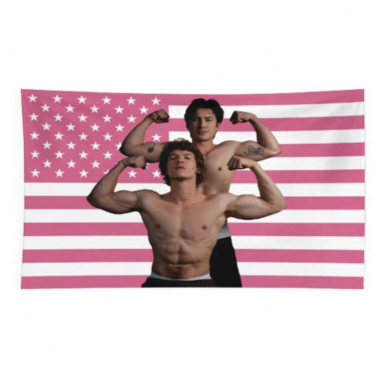Vintage Heated Rivalry Tapestry, Retro Game Day Flag, Sports Aesthetic Wall Decor, Classic Competition Banner, Bedroom Dorm Decor For Fans, Hudson Williams Connor Storrie Chemistry Flag Teens Adults Home Decor