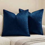 1pc Velvet Border Pillow Cover Color Square Cushion Case For Sofa, Bedroom, And Car, 18 X 18 Inch (45 X 45cm)